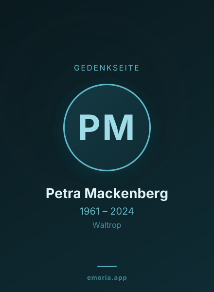 Gedenkportrait von Petra Mackenberg