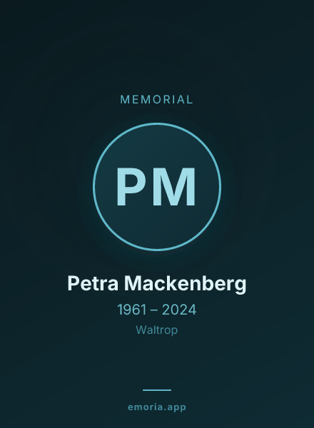 Memorial portrait of Petra Mackenberg