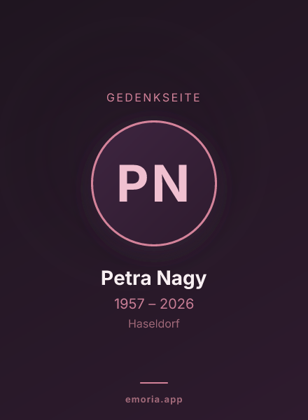 Gedenkportrait von Petra Nagy