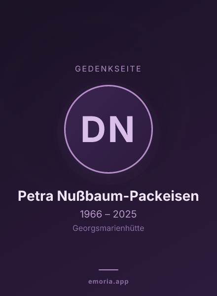 Gedenkportrait von Dr. med. Petra Nußbaum-Packeisen
