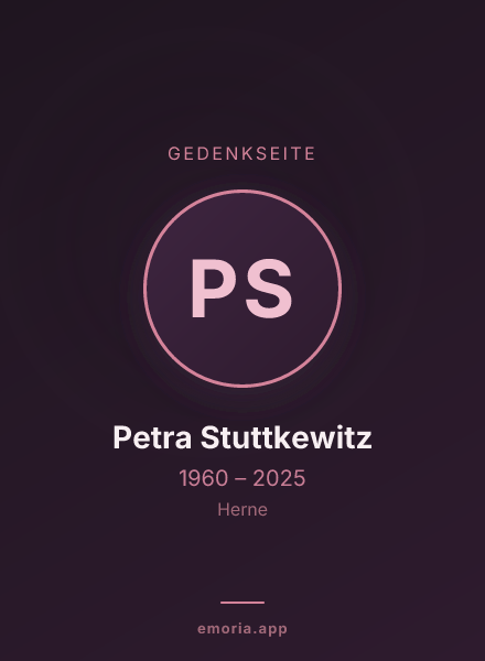 Gedenkportrait von Petra Stuttkewitz