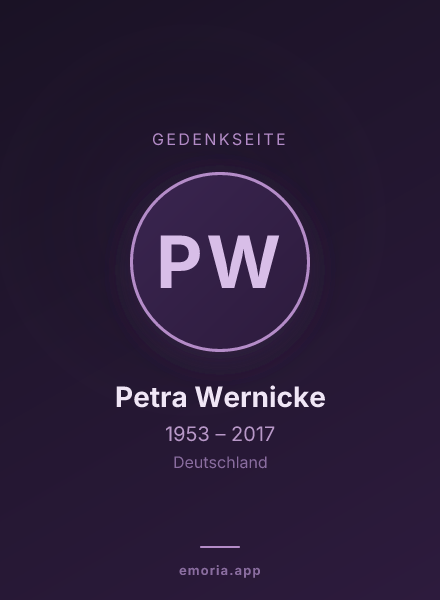 Gedenkportrait von Petra Wernicke