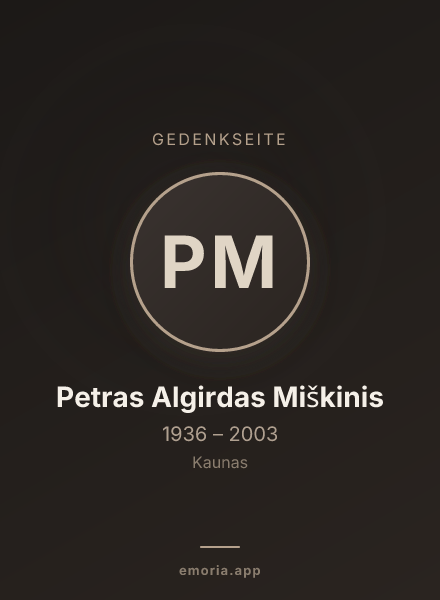 Gedenkportrait von Petras Algirdas Miškinis