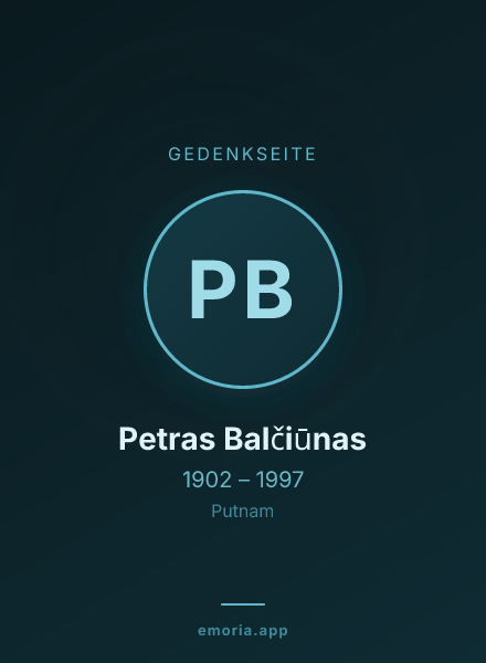 Gedenkportrait von Petras Balčiūnas