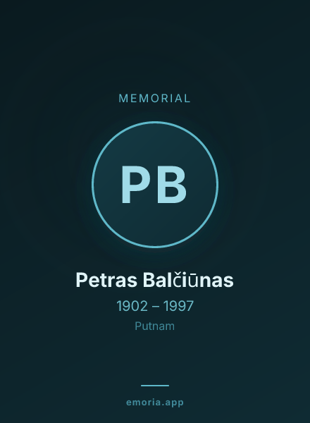 Memorial portrait of Petras Balčiūnas