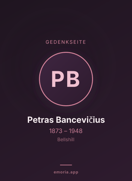 Gedenkportrait von Petras Bancevičius