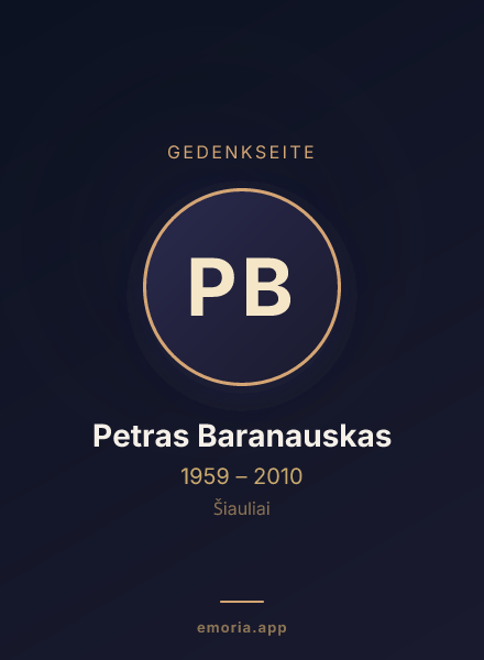 Gedenkportrait von Petras Baranauskas