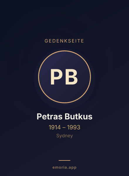 Gedenkportrait von Petras Butkus