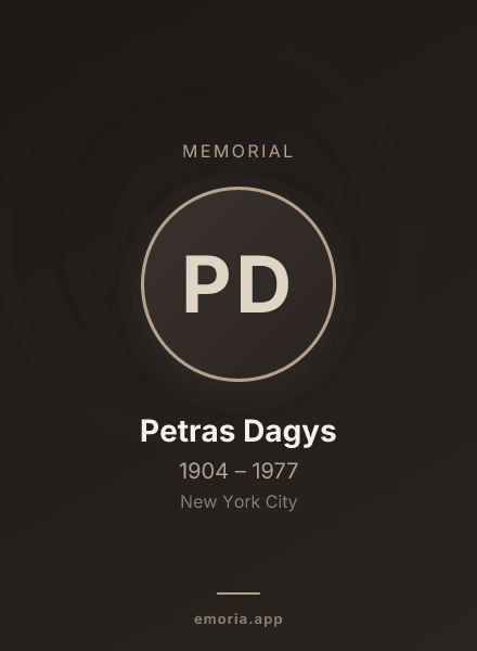 Memorial portrait of Petras Dagys