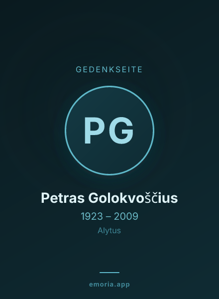 Gedenkportrait von Petras Golokvoščius