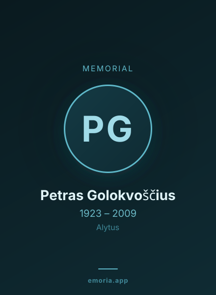 Memorial portrait of Petras Golokvoščius