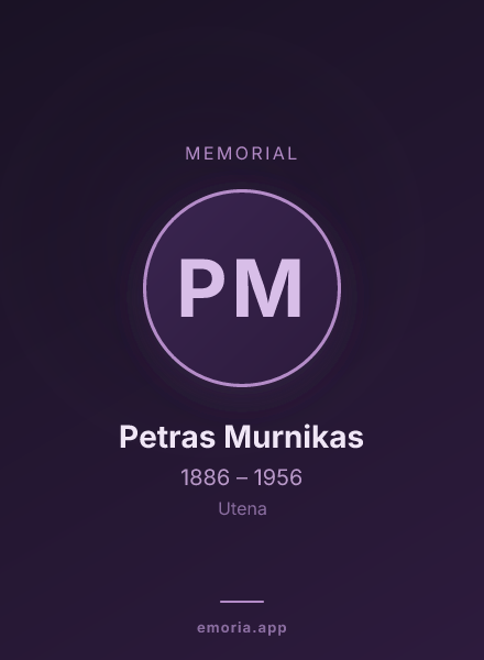Memorial portrait of Petras Murnikas