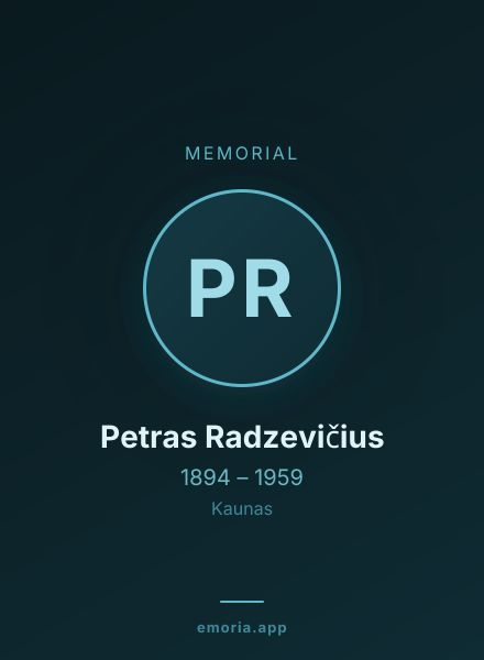 Memorial portrait of Petras Radzevičius