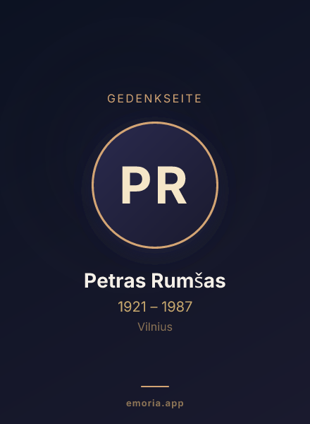 Gedenkportrait von Petras Rumšas