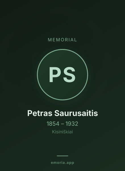 Memorial portrait of Petras Saurusaitis