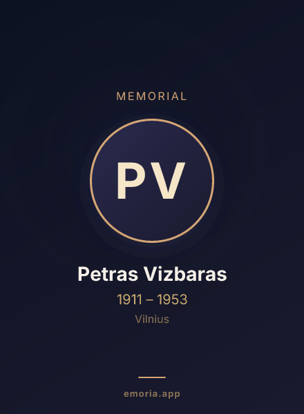 Memorial portrait of Petras Vizbaras