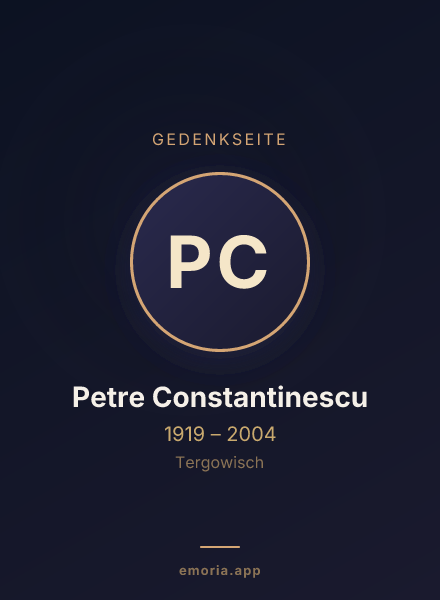 Gedenkportrait von Petre Constantinescu
