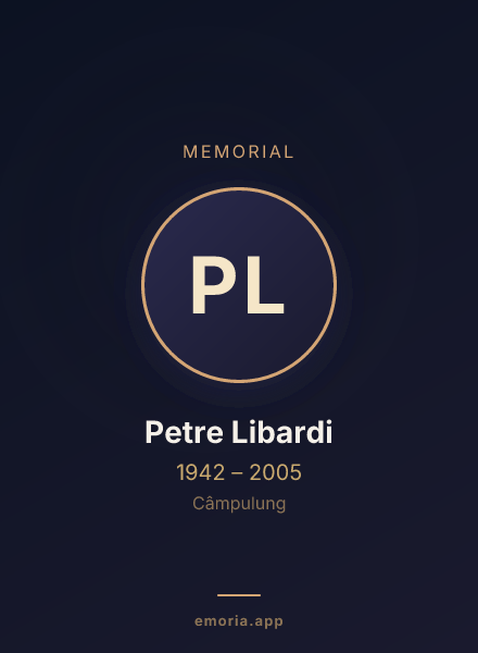 Memorial portrait of Petre Libardi