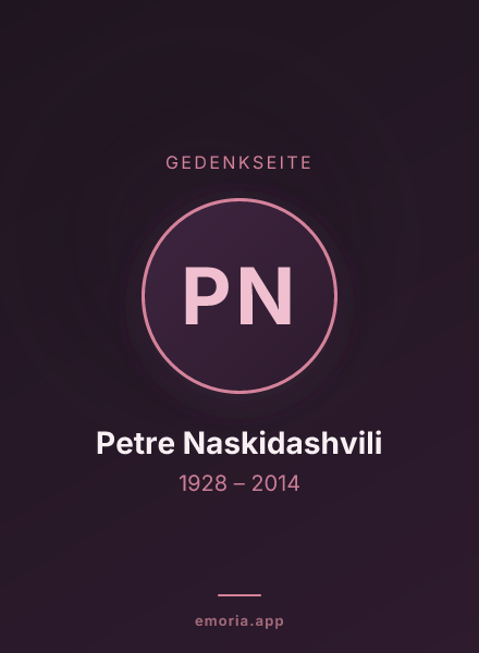 Gedenkportrait von Petre Naskidashvili