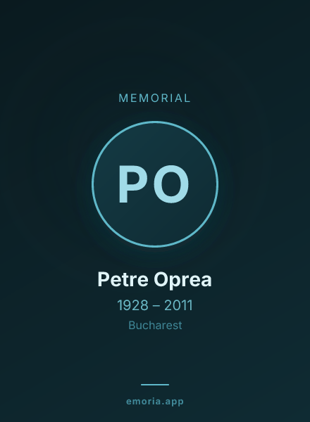 Memorial portrait of Petre Oprea