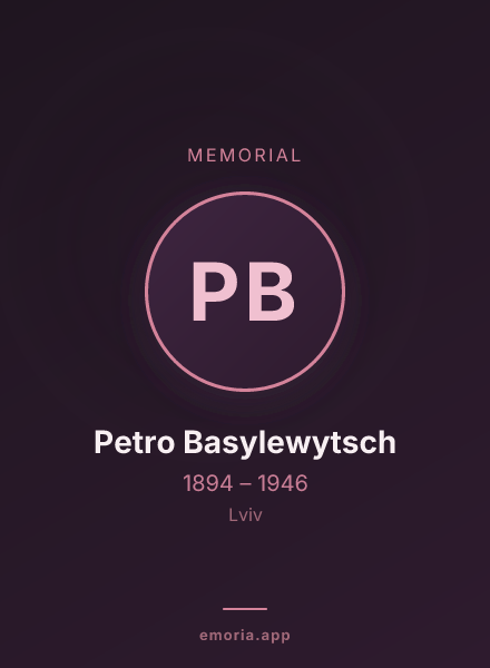 Memorial portrait of Petro Basylewytsch
