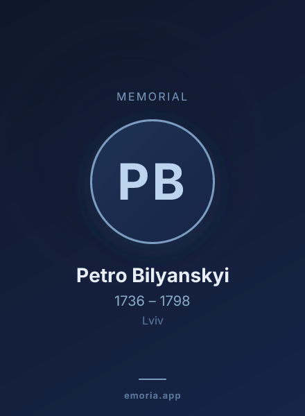 Memorial portrait of Petro Bilyanskyi