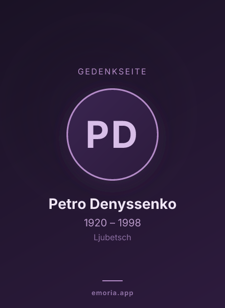 Gedenkportrait von Petro Denyssenko