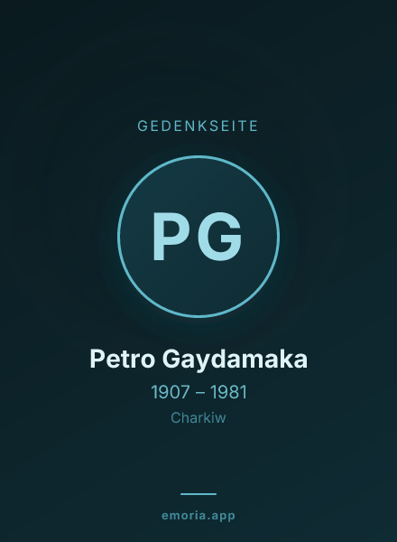 Gedenkportrait von Petro Gaydamaka