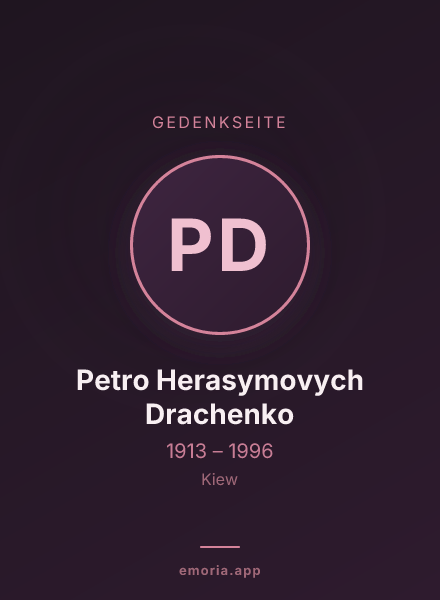 Gedenkportrait von Petro Herasymovych Drachenko
