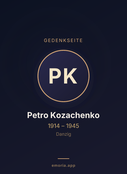 Gedenkportrait von Petro Kozachenko