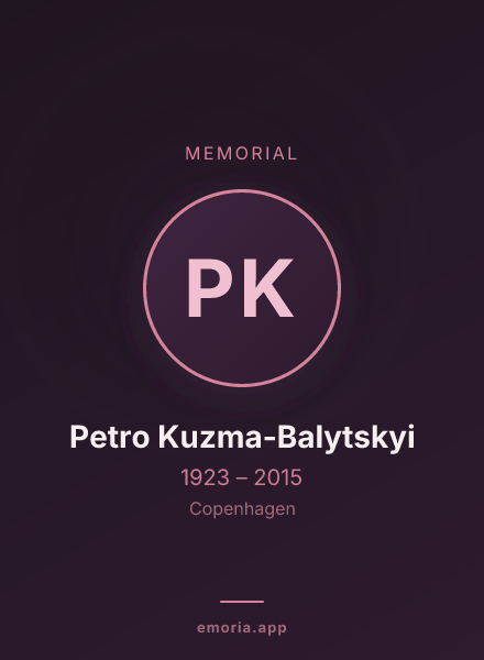 Memorial portrait of Petro Kuzma-Balytskyi