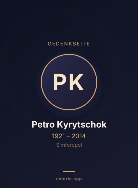 Gedenkportrait von Petro Kyrytschok