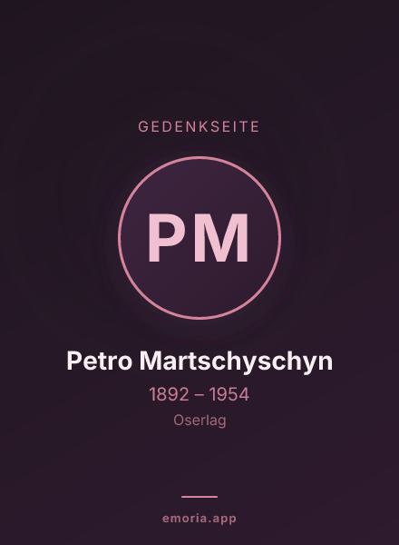 Gedenkportrait von Petro Martschyschyn