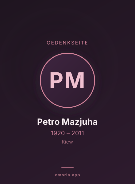 Gedenkportrait von Petro Mazjuha