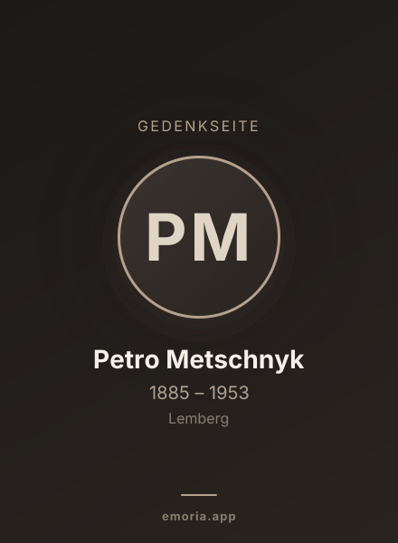 Gedenkportrait von Petro Metschnyk