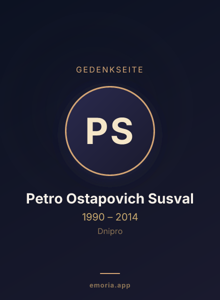 Gedenkportrait von Petro Ostapovich Susval