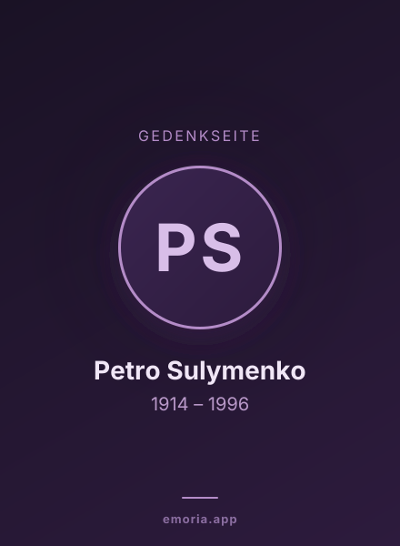 Gedenkportrait von Petro Sulymenko
