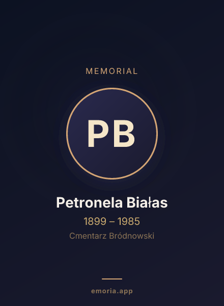 Memorial portrait of Petronela Białas