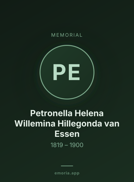 Memorial portrait of Petronella Helena Willemina Hillegonda van Essen