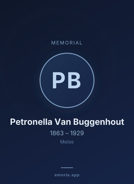Memorial portrait of Petronella Van Buggenhout