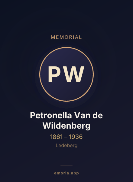 Memorial portrait of Petronella Van de Wildenberg