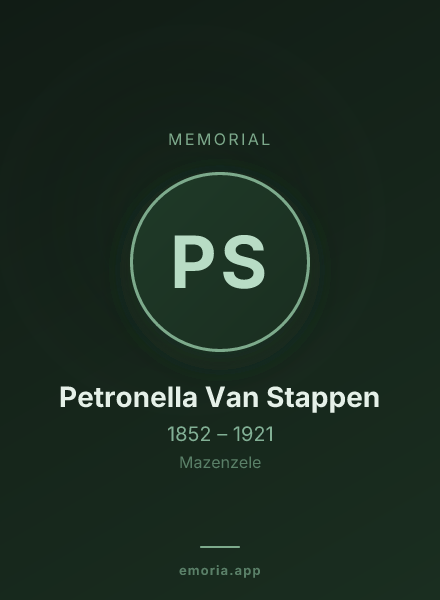 Memorial portrait of Petronella Van Stappen