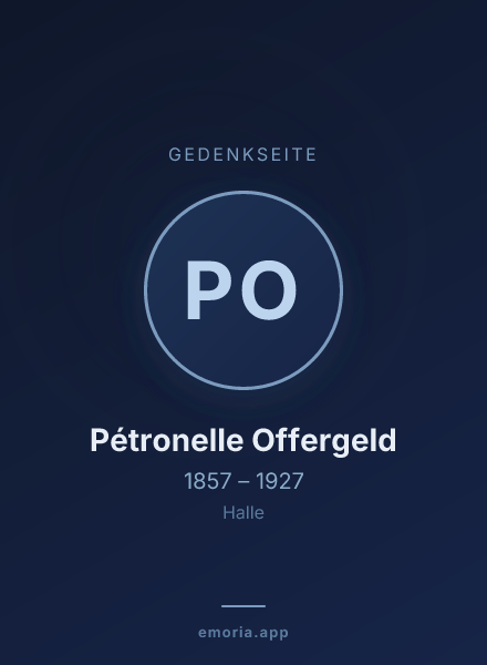 Gedenkportrait von Pétronelle Offergeld