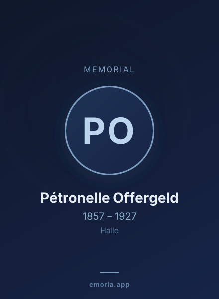Memorial portrait of Pétronelle Offergeld