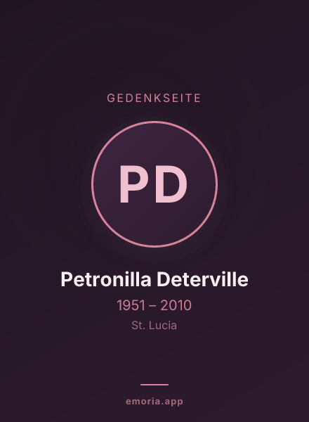 Gedenkportrait von Petronilla Deterville