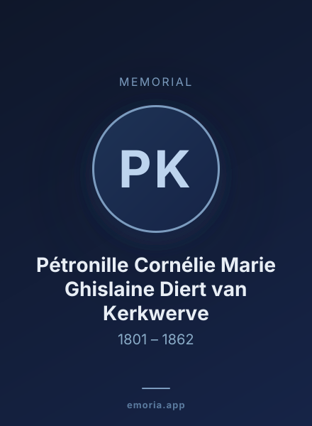 Memorial portrait of Pétronille Cornélie Marie Ghislaine Diert van Kerkwerve