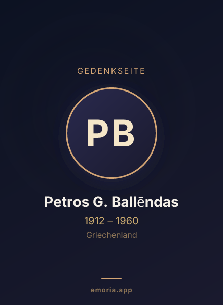 Gedenkportrait von Petros G. Ballēndas