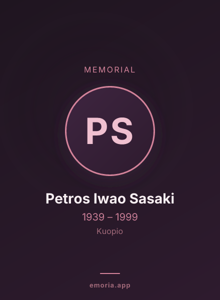 Memorial portrait of Petros Iwao Sasaki