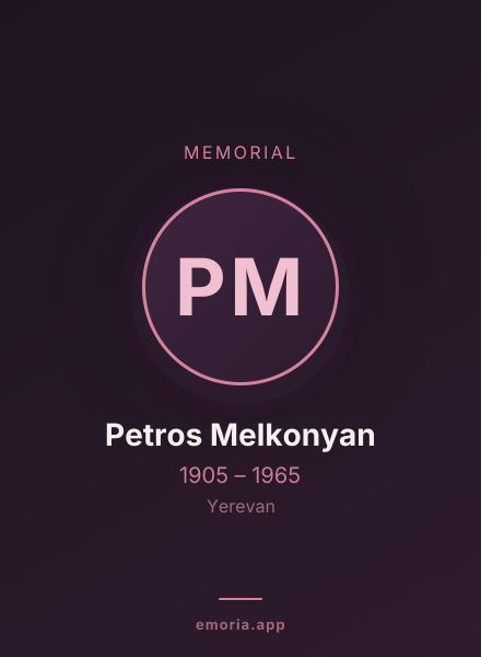 Memorial portrait of Petros Melkonyan