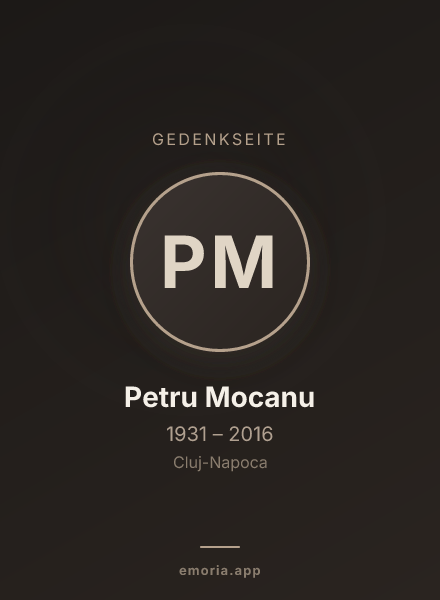 Gedenkportrait von Petru Mocanu